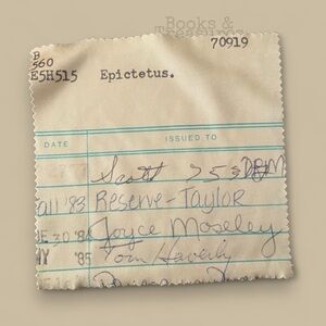 Epictetus Glass Cleaner for Glasses, Phone, & More Library Check Out Card